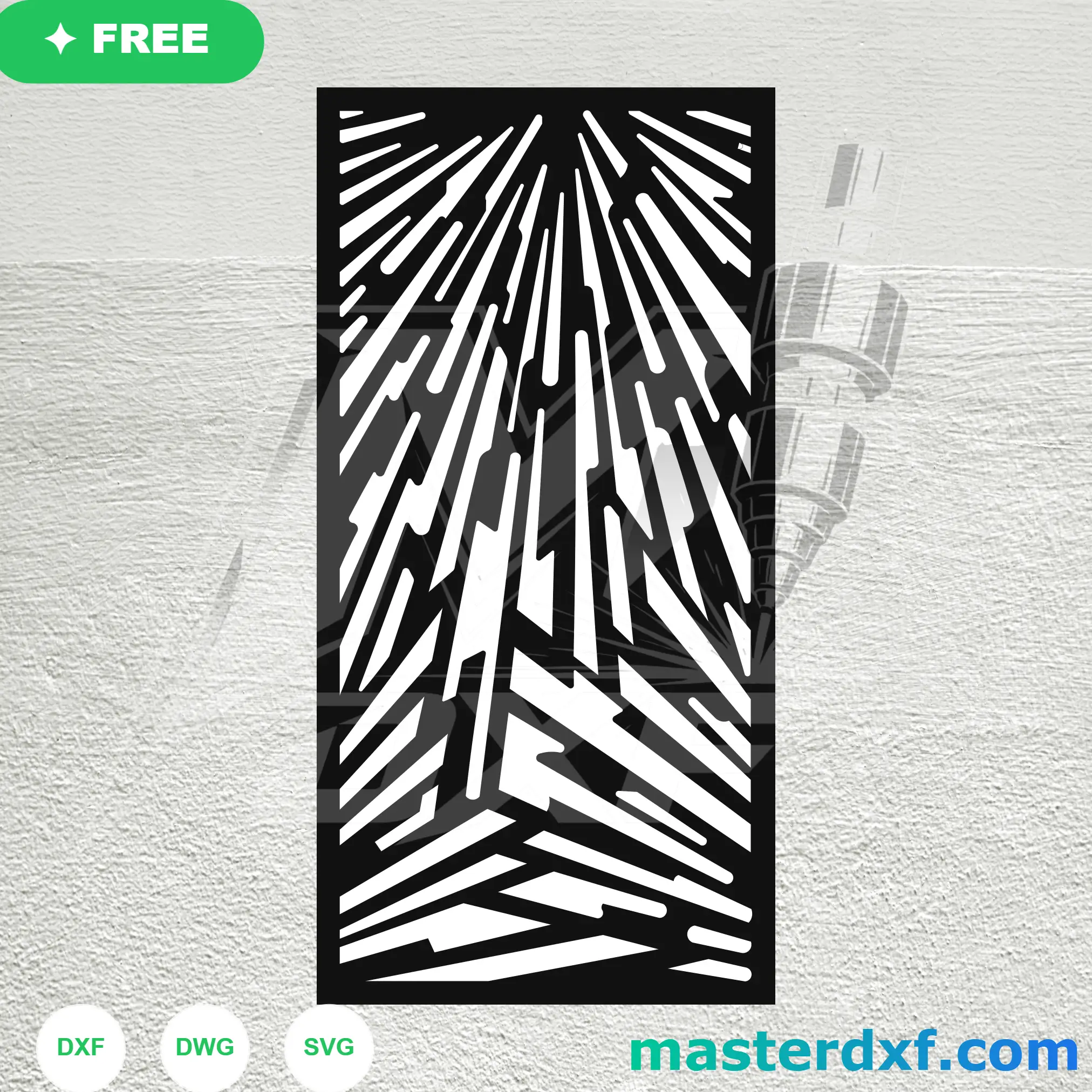 Abstract Cyber Cosmic Energy Ray Burst Cutting File DXF File